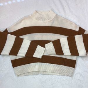 Divided knit sweater